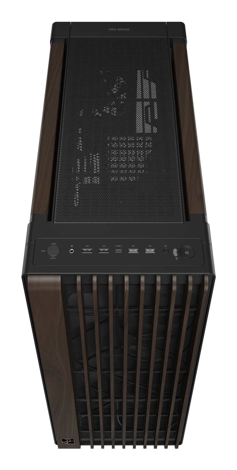 ASUS ProArt PA602 Wood Edition Modern Black - Metal Panel Midi Tower Schwarz, Holz – Bild 5