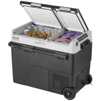 VEVOR Tragbarer Autokühlschrank, 12-Volt-Autokühlschrank, 58 l / 61,5 QT tragbarer Zweizonen-Gefrierschrank, -20 °C bis 20 °C einstellbare Temperatur, Kompressorkühler für Zuhause, Outdoor, Camping VEVOR Tragbarer Autokühlschrank, 12-Volt-Autokühlschrank, 58 l / 61,5 QT tragbarer Zweizonen-Gefrierschrank, -20 °C bis 20 °C einstellbare Temperatur, Kompressorkühler für Zuhause, Outdoor, Camping