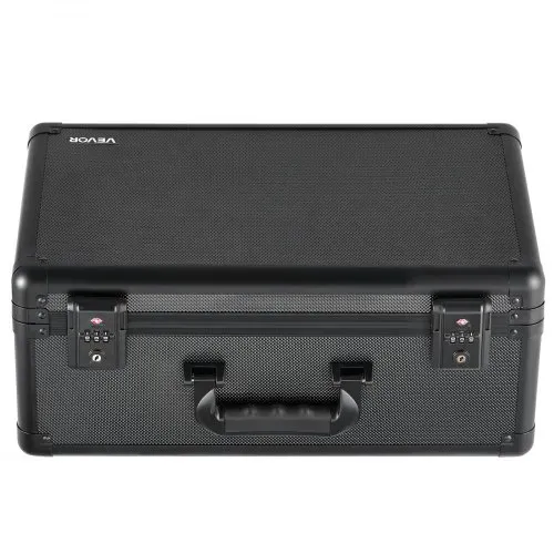 VEVOR Kartenaufbewahrungsbox für 152 PSA-Slab-Karten, Schwarze Kartenbox für 120 SGC, 100 BGS, 550 Toploader oder über 999 Lose Karten, mit 4 Reihen, 12 Trennfächern & TSA-zugelassenem Schloss – Bild 9