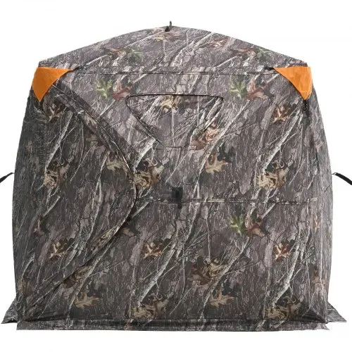 VEVOR Jagdversteck 270° durchsichtiges Bodenversteck, 4–5 Personen Pop-Up-Hirschversteck für die Jagd mit Tragetasche, tragbares, belastbares Jagdzelt Durchsichtnetz für Hirsch Tarnfarbe – Bild 7