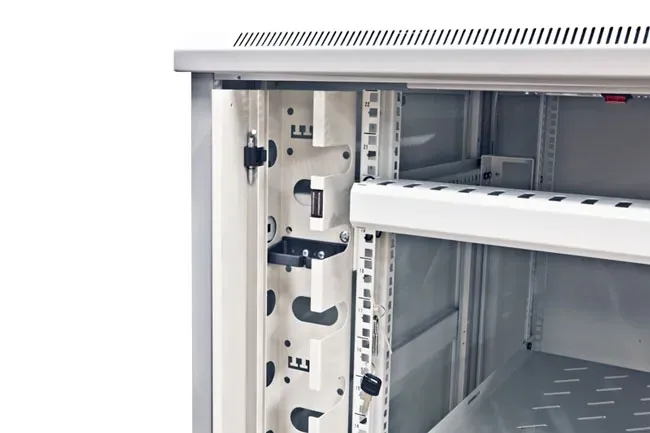 ALLNET 19"Schrank, 42HE, B800/T1000mm, Glastür, Lichtgrau, SNB-Serie, – Bild 6