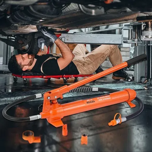 VEVOR Hydraulischer Wagenheber Luftpumpe 10 t, Lufthydraulischer Heber 135 mm Hub Rot, inkl. 100 / 195 / 300 / 500 mm Verlängerungsstange, Elektrostatisches Pulversprühen Autoreparatur – Bild 7