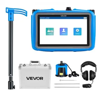 VEVOR Rohr-Wasserleckdetektor, 1 Hz – 10.000 Hz, 7-Zoll-Touchscreen, Wasserlecksuchgerät für 5 m lange unterirdische Rohrleitungen mit mittlerem Sensor, 3 Abhörstäben, Kopfhörer & Tasche VEVOR Rohr-Wasserleckdetektor, 1 Hz – 10.000 Hz, 7-Zoll-Touchscreen, Wasserlecksuchgerät für 5 m lange unterirdische Rohrleitungen mit mittlerem Sensor, 3 Abhörstäben, Kopfhörer & Tasche