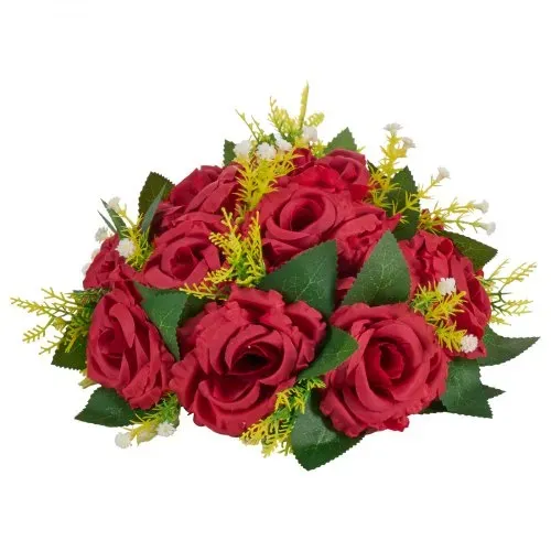 VEVOR Kunstblumen, 10 Stück, 240 x 240 x 120 mm, Kunstblumenkugeln, künstliche Blumenarrangements, Seidenrosen Blumenstrauß für Hochzeits-Tafelaufsätze, Tischdekorationen zu Hause, Partys – Bild 10
