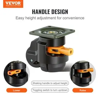 VEVOR 4er-Set Lenkrolle φ50,8mm Möbelrolle Höhenverstellbar Transportrolle 0,5 Tonnen Tragfähigkeit Schwerlastrolle aus Nylon Nivellierrolle Lastrolle Laufrolle für Holzregale Möbel Werkbänke VEVOR 4er-Set Lenkrolle φ50,8mm Möbelrolle Höhenverstellbar Transportrolle 0,5 Tonnen Tragfähigkeit Schwerlastrolle aus Nylon Nivellierrolle Lastrolle Laufrolle für Holzregale Möbel Werkbänke