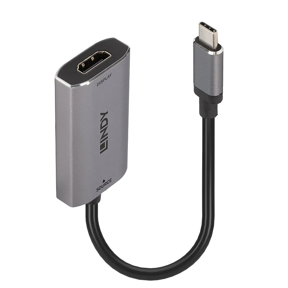 Lindy 43327 Videokabel-Adapter 0,11 m USB Typ-C HDMI Schwarz, Grau Lindy 43327 Videokabel-Adapter 0,11 m USB Typ-C HDMI Schwarz, Grau