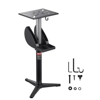 VEVOR Schleifständer, Tischschleifer-Sockel für Doppelschleifmaschinen mit 315×254 mm Montageplatte, höhenverstellbarer Sockelständer mit Schleifscheiben-Aufbewahrungsfach & Gusseisenbasis VEVOR Schleifständer, Tischschleifer-Sockel für Doppelschleifmaschinen mit 315×254 mm Montageplatte, höhenverstellbarer Sockelständer mit Schleifscheiben-Aufbewahrungsfach & Gusseisenbasis