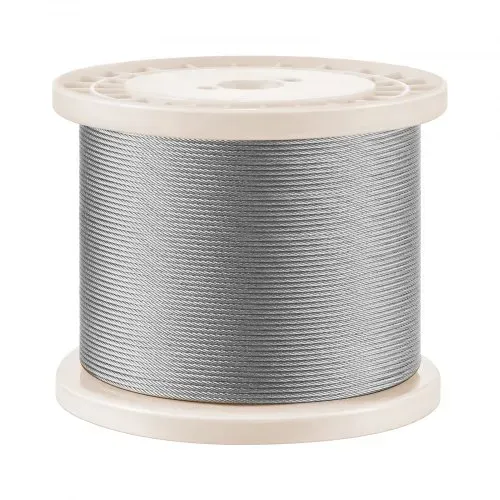 VEVOR Edelstahldrahtseil φ3,2 mm 304,8 m Länge, Drahtseil aus Edelstahl 316 mit einer Bruchlast von 798,3 kg, 1x19 Litzen, Stahlseil für Terrassengeländer, Gartenspaliere, inkl. Drahtschneider – Bild 10