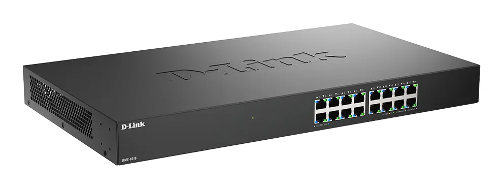 D-Link DMS-1016 Unmanaged L2+ 2.5G Ethernet (100/1000/2500) Schwarz – Bild 2