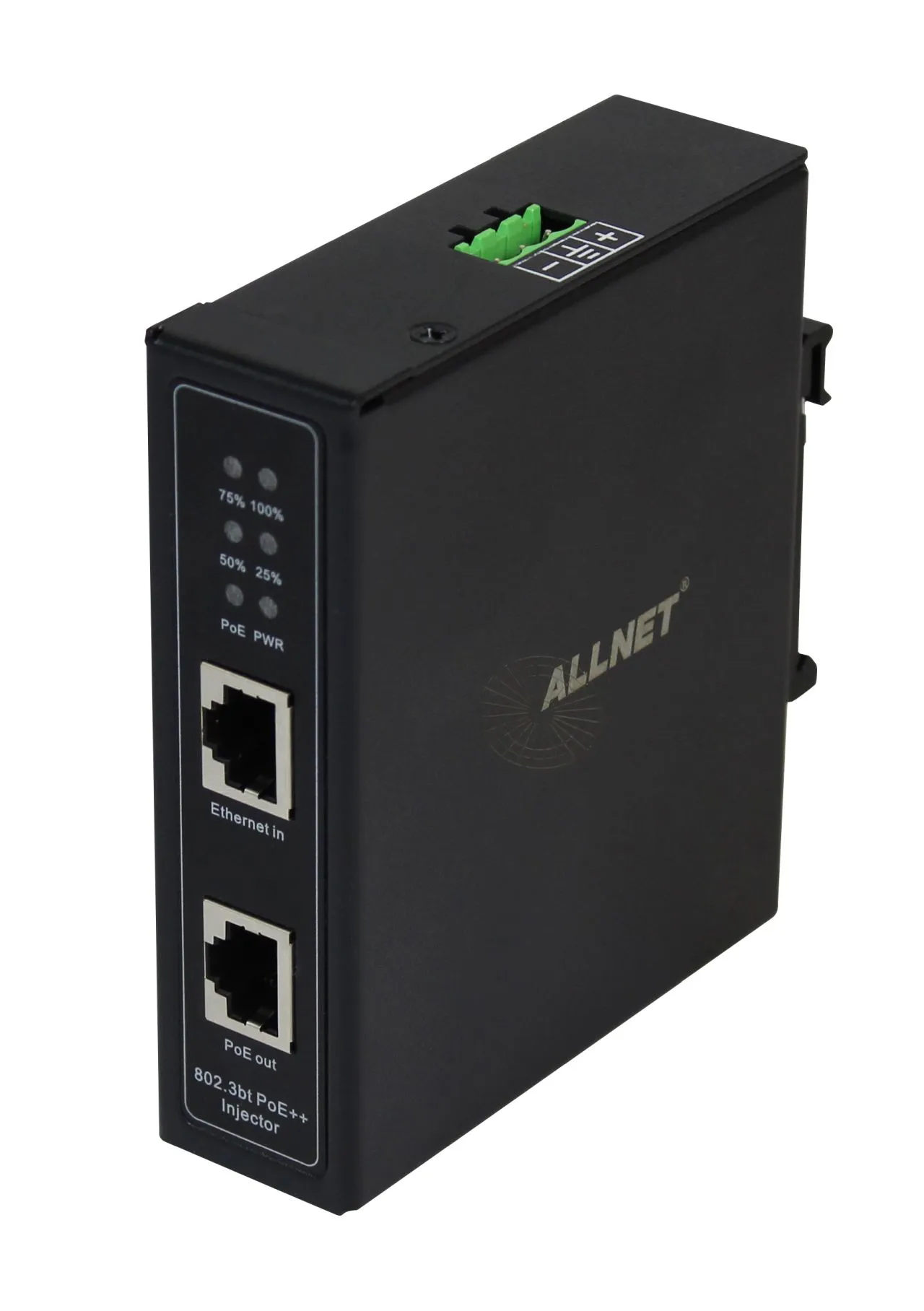 ALLNET PoE Injektor Industrial Gigabit / PoE BT (15,4W/30W/90W) / DIN / Metallgehäuse / „ALL-PI2014-I-BT90“ ALLNET PoE Injektor Industrial Gigabit / PoE BT (15,4W/30W/90W) / DIN / Metallgehäuse / „ALL-PI2014-I-BT90“