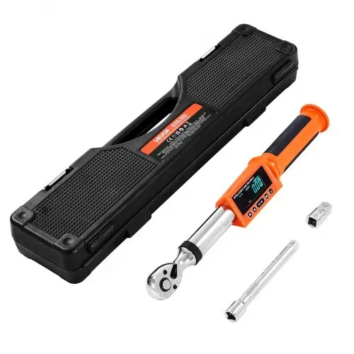 VEVOR digitaler Drehmomentschlüssel Set mit 3/8 Zoll Antrieb (6,7–135 Nm) 72 Zähne ±2 % präziser elektronischer Drehmomentschlüssel mit voreingestelltem Wert & LED-Benachrichtigung Autoreparatur – Bild 10