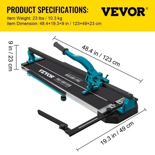 VEVOR Manuelle Fliesenschneidmaschine 35-1000mm Fliesenschneider Einstellbare Infrarot-Laserführung Fliesenschneidermaschine Präzise Einspurig Fliesen Maschine Keramikfliesen Bodenfliesen Schneidgerät – Bild 6