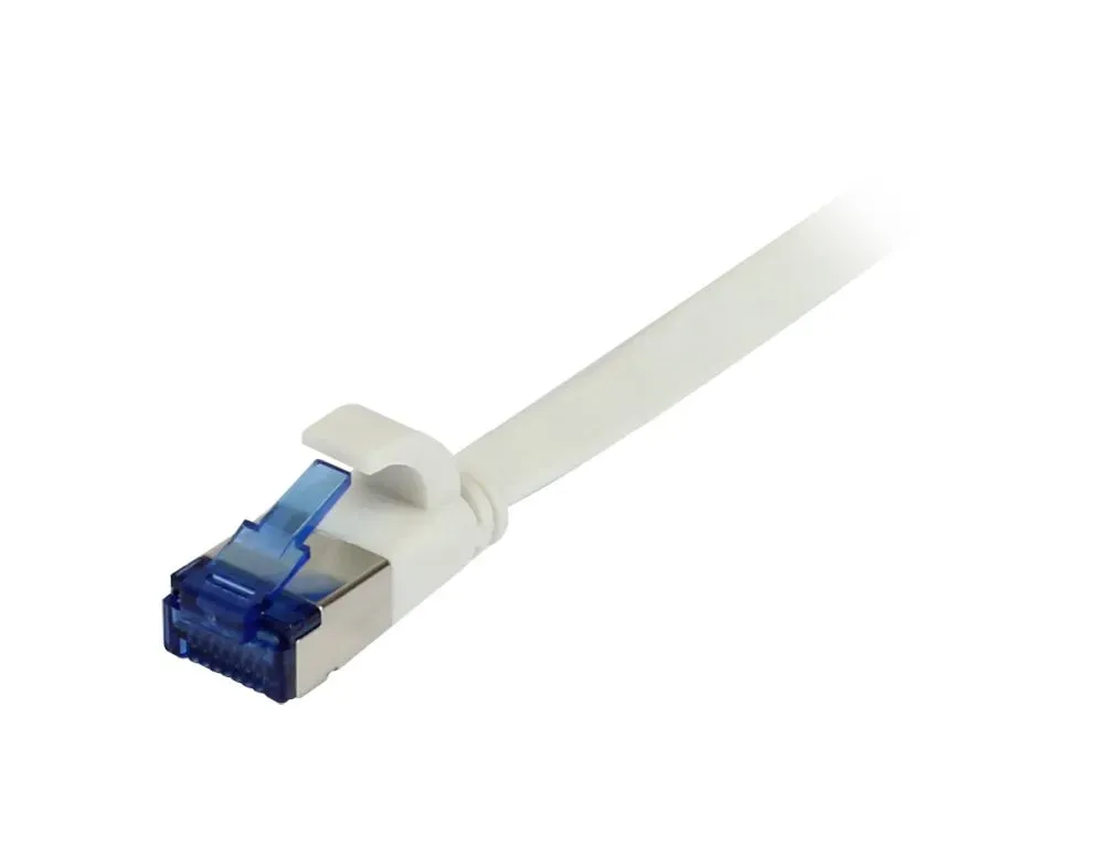 Patchkabel RJ45, CAT6A 500Mhz, 0.15m, weiss, U/FTP, flach, TPE(Superflex), AWG32, Synergy 21 Patchkabel RJ45, CAT6A 500Mhz, 0.15m, weiss, U/FTP, flach, TPE(Superflex), AWG32, Synergy 21
