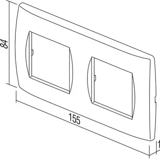 TEM Serie Modul Rahmen OS COVER PLATE SOFT2x2M PW TEM Serie Modul Rahmen OS COVER PLATE SOFT2x2M PW