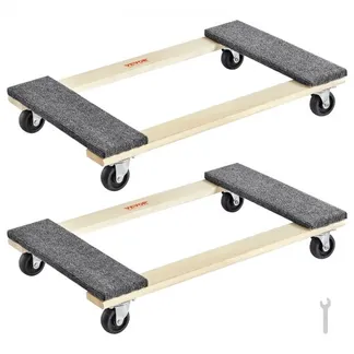 VEVOR Möbelwagen, Möbelwagen, 4 Räder, tragbare bewegliche Rollen, robust, ineinandergreifend, klein, flach, für schwere Möbel, 2 Stück, 40,6 x 27,9 cm, 227,8 kg Kapazität, schwarz VEVOR Möbelwagen, Möbelwagen, 4 Räder, tragbare bewegliche Rollen, robust, ineinandergreifend, klein, flach, für schwere Möbel, 2 Stück, 40,6 x 27,9 cm, 227,8 kg Kapazität, schwarz