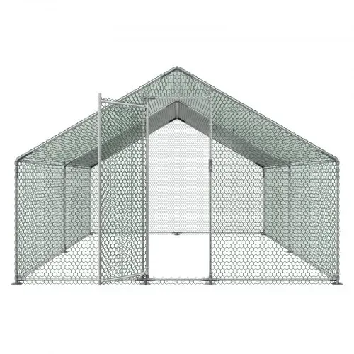 VEVOR Hühnerstall 3x4x2 m, Begehbarer Hühnerauslauf mit Abdeckung, Hühnerhaus mit Turmdach & Sicherheitsschloss, Enten- & Kaninchenkäfig, Geflügelgehege für Hinterhof, Bauernhof, Hof – Bild 8