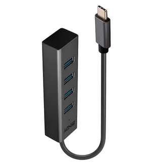 Lindy 43325 Schnittstellen-Hub USB 3.2 Gen 1 (3.1 Gen 1) Type-C 5000 Mbit/s Grau Lindy 43325 Schnittstellen-Hub USB 3.2 Gen 1 (3.1 Gen 1) Type-C 5000 Mbit/s Grau