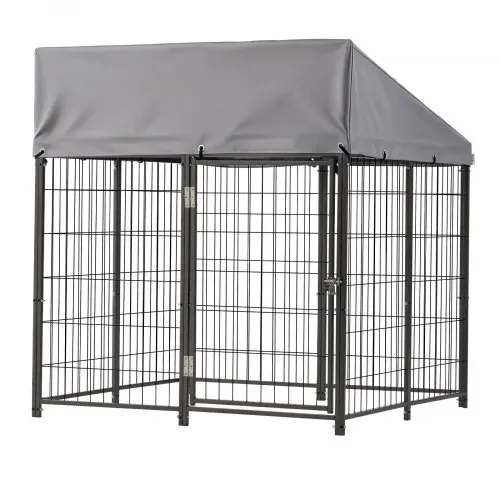 VEVOR Hundezwinger, 1,12x1,15x1,25 m, Hundehütte mit Sicherheitsschloss, Outdoor Hundehaus mit UV-Beständiger & Wasserdichter Dachabdeckung, Robuste Hundegehege/Auslauf für Große Hunde – Bild 10