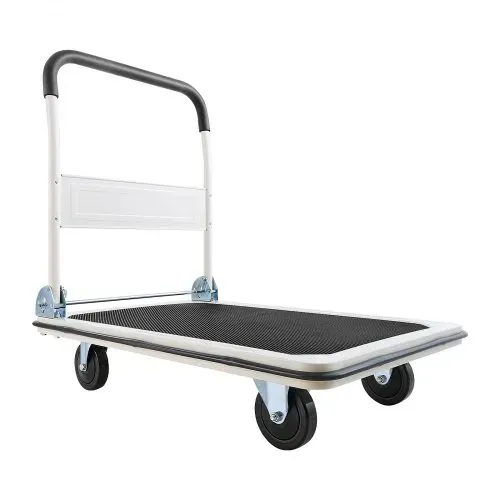 VEVOR Plattformwagen Klappbar 300 kg, Transportwagen mit Lenkrolle, Handwagen Ladefläche mit Anti-Rutsch-Beschichtung, Transporthilfe für Einfache Aufbewahrung, 900x610x870 mm Rollwagen – Bild 9