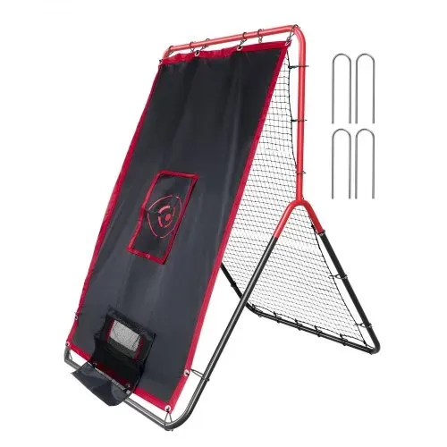 VEVOR Baseball- und Softball-Rebounder-Netz, 3,5 x 4,5 Fuß 2-in-1 Switch Hitter Pitch Trainer, PitchBack Baseball Pitching Return Trainer Nest, Bounce Back Net für Feld-/Wurfübungen – Bild 8