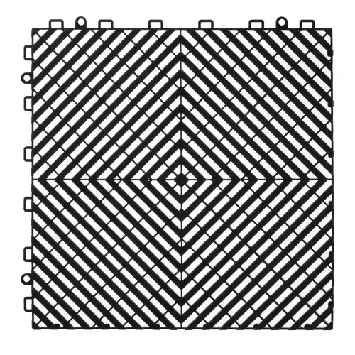 VEVOR ineinandergreifende Drainagematte Duschmatte 31 x 31 cm modulares ineinandergreifende Bodenmatten, 55 Stk. Spleiß-Drainagematten, rutschfeste Drainage-Bodenfliesen, für Garage Garten Schwarz – Bild 10