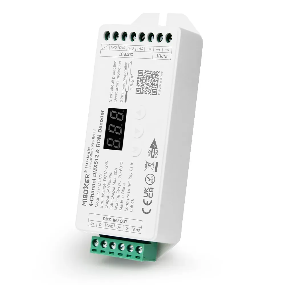 MiBoxer D4-CX LED DMX 4-Kanal LED Controller MiBoxer D4-CX LED DMX 4-Kanal LED Controller