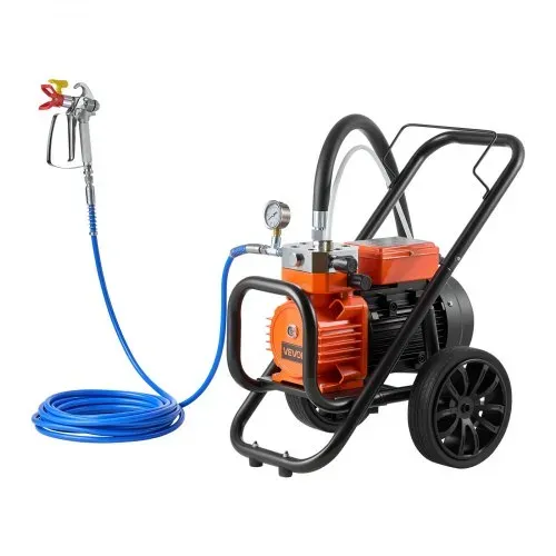 VEVOR Membran-Airless-Farbspritzgerät 2000 W, Rollbares Farbspritzgerät mit 22,75 MPa Hochdruck, 10 m Hochdruckschlauch, Reinigungsnadel und Bürste, für DIY-Sprüharbeiten im Innen- und Außenbereich – Bild 8