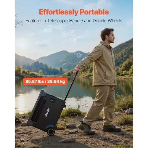 VEVOR Tragbare Powerstation, 3000W Solargenerator, 3072Wh LiFePO4-Akku-Backup mit 13 Ausgangsanschlüssen für Notfälle zu Hause, Camping im Freien, Wohnmobilreisen (Solarpanel NICHT enthalten) – Bild 4