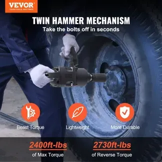VEVOR 2,54 cm Druckluft-Schlagschrauber, bis zu 3500 Nm Rückwärtsdrehmoment, 1-Zoll-Druckluft-Schlagschrauber, leicht, mit 2 Griffen für schwere Reparaturen und Wartung VEVOR 2,54 cm Druckluft-Schlagschrauber, bis zu 3500 Nm Rückwärtsdrehmoment, 1-Zoll-Druckluft-Schlagschrauber, leicht, mit 2 Griffen für schwere Reparaturen und Wartung