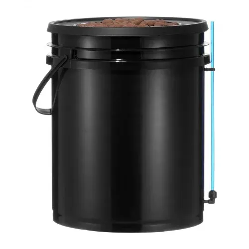 VEVOR DWC Hydroponics Grow System, Hydroponisches Anbausystem mit Top-Drip-Kit, 5-Gallonen-Tiefwasserkultur mit Luftpumpe, Luftstein und Wasserstandsanzeige für Blattgemüse (1 Eimer + Top-Drip-Kit) – Bild 10