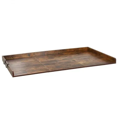 VEVOR Arbeitsplatte für Waschmaschine & Trockner (137 x 69,9 cm) mit Erhöhtem Rand & Haken, zur Organisation und Aufbewahrung im Wäscheschrank Speisekammer Küchentheke, 113 kg Belastbar, Braun – Bild 9