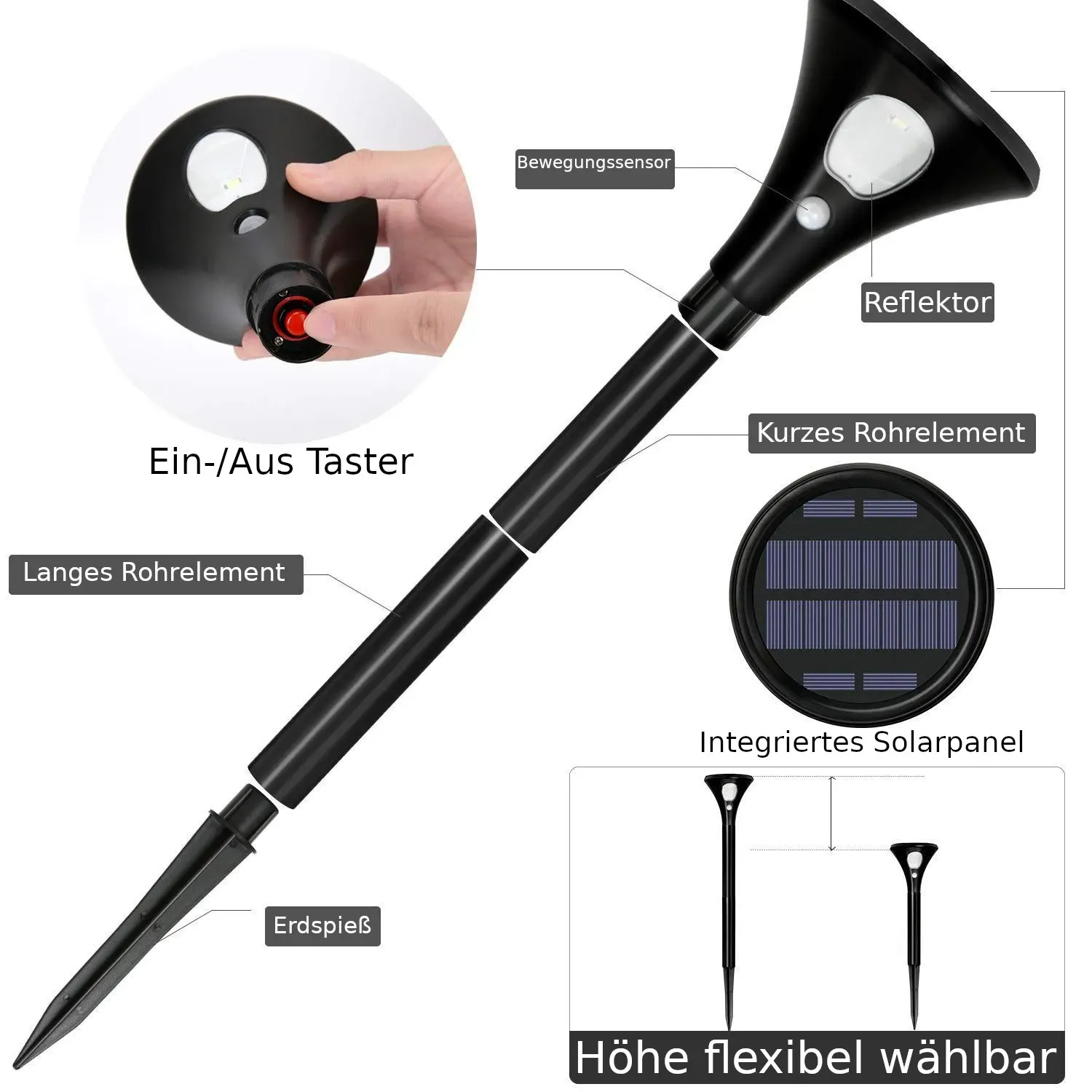 Synergy 21 LED Garten Akku Solar Lampe ( 2 ER SET ) – Bild 6