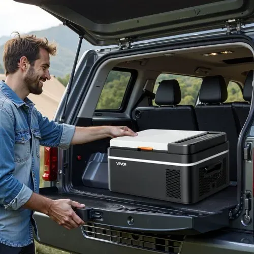 VEVOR Kompressor Kühlbox 20 L,12/24V DC Elektrische Gefrierbox mit App-Steuerung, 100–240 V AC Autokühlschrank für Camping Reisen Lastkraftwagen Angeln, Thermoelektrische Kühlbox Tragbar – Bild 7