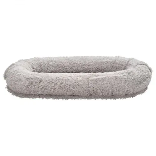 VEVOR Hundebett für Menschen & Hunde, 132x86x24 cm, Memory-Schaum-Hundebett in Menschengröße, mit Seitentasche, Griff & Reißverschluss, abnehmbarer, maschinenwaschbarer Bezug, Langplüsch, Grau – Bild 10