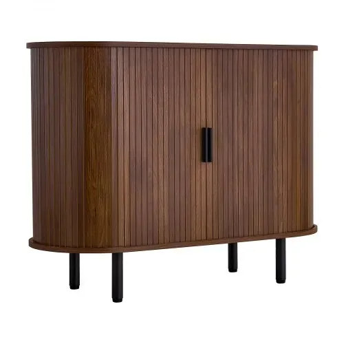 VEVOR Sideboard Küchenschrank mit 2 Schiebetüren, Buffetschrank im mittelalterlichen Stil für Wohnzimmer Eingangsbereich, Aufbewahrungsschrank 100 x 40 x 75 cm Walnuss Küchenbuffet Buffetschrank – Bild 10