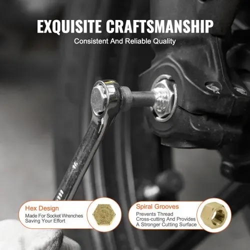 VEVOR Gewindewiederherstellungswerkzeug UNC & UNF & metrisch Gewinde Reparatur Satz 61-teilig, Nachgewinde-Werkzeugsatz mit Gewindebohrern Schneideisen Gewindefeilen für Mechaniker und Heimwerker – Bild 3