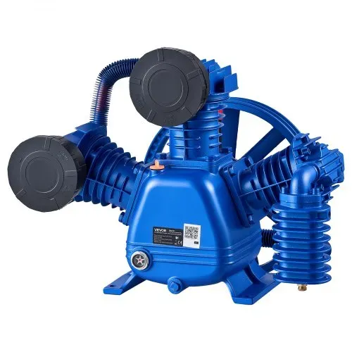 VEVOR Luftkompressor Pumpenkopf 5PS 12bar Druckluft Aggregat 3 Zylinder, Kompressoraggregat für Werkstatt & Garage, Ersatzkopf aus Gusseisen, Zweistufig, 422 L/min Luftdurchsatz, mit Riemenscheibe – Bild 8