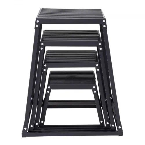 VEVOR 4-teilige Plyometrische Sprungboxen, 305/458/609/762 mm Plyometric Box Schwarz, Rutschfestes Fitness-Übungs-Step-Up-Box-Set für Heim-Fitness-Training, Konditions-Krafttraining, Jump Training – Bild 8