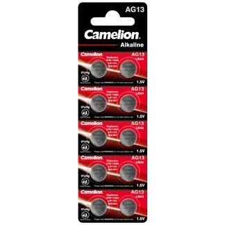 Knopfzelle CAMELION, AG13, 1,5V, Alkaline, 10er-Blister Knopfzelle CAMELION, AG13, 1,5V, Alkaline, 10er-Blister