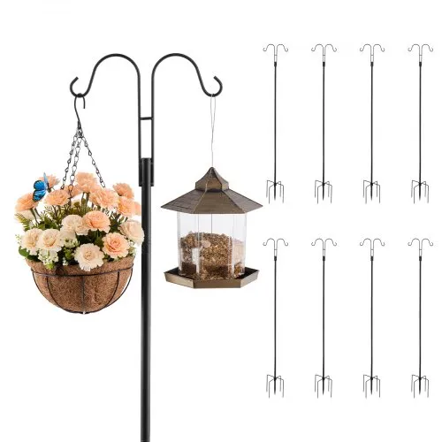VEVOR Schäferhaken 8er-Pack, Hirtenhaken 195 cm, Garten Doppelhaken Laternenstab, 1,9 cm dicke Gartenhaken zum Aufhängen von Kolibri-Futterspendern, Pflanzenkörben, Solarlaternen, Windspielen VEVOR Schäferhaken 8er-Pack, Hirtenhaken 195 cm, Garten Doppelhaken Laternenstab, 1,9 cm dicke Gartenhaken zum Aufhängen von Kolibri-Futterspendern, Pflanzenkörben, Solarlaternen, Windspielen