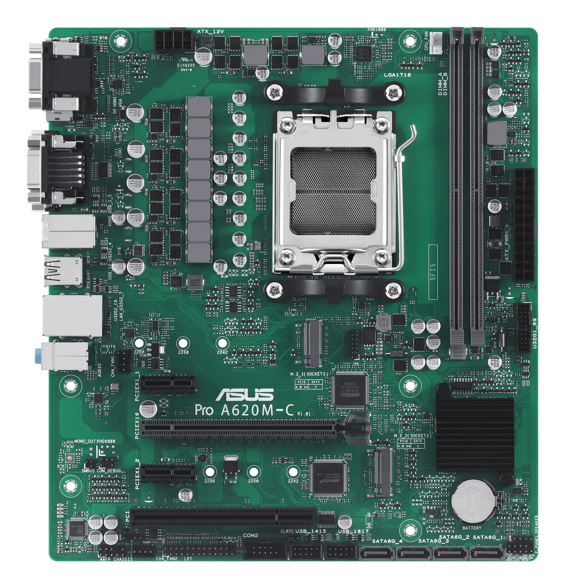 ASUS PRO A620M-C-CSM AMD A620 Sockel AM5 micro ATX – Bild 2