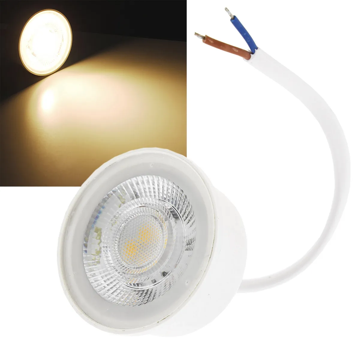 LED-Modul „Piatto N5“ warmweiß 38°, 2900K, 230V, 5W, 370lm, 50x24mm LED-Modul „Piatto N5“ warmweiß 38°, 2900K, 230V, 5W, 370lm, 50x24mm