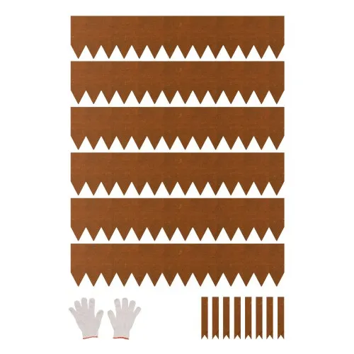 VEVOR Rasenkante, 6er Pack, 1016 x 203,2 x 1,5 mm, Gartenpalisade aus Metall, Beeteinfassung, Beetumrandung, biegbare Garteneinfassung, Raseneinfassung für Blumenbeete, Hofwegteiler VEVOR Rasenkante, 6er Pack, 1016 x 203,2 x 1,5 mm, Gartenpalisade aus Metall, Beeteinfassung, Beetumrandung, biegbare Garteneinfassung, Raseneinfassung für Blumenbeete, Hofwegteiler