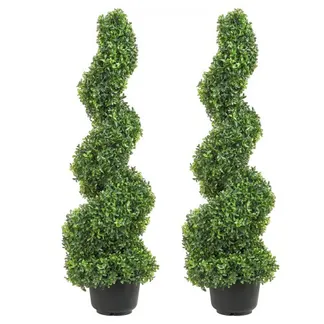 VEVOR 2 Stk. Künstlicher Buchsbaum Turm Formschnitt Spirale Kunstpflanze 91cm hoch Dekopflanze Grüne Plastikpflanze aus PE Eisen Formschnittpflanzen inkl. 10 Stk. Ersatzblätter VEVOR 2 Stk. Künstlicher Buchsbaum Turm Formschnitt Spirale Kunstpflanze 91cm hoch Dekopflanze Grüne Plastikpflanze aus PE Eisen Formschnittpflanzen inkl. 10 Stk. Ersatzblätter