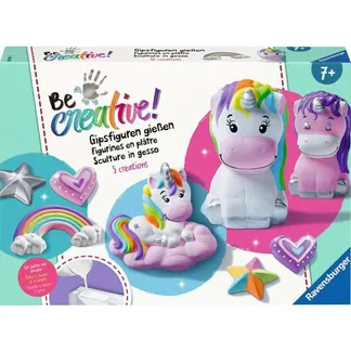 Bastelset DIY Gipsfiguren gießen Einhorn, Basteln Bastelset DIY Gipsfiguren gießen Einhorn, Basteln