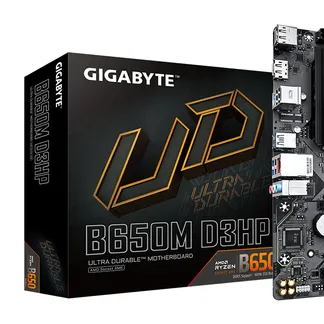 GIGABYTE B650M D3HP Mainboard – AMD Ryzen 9000er-Serie, 5+2+2 Phasen VRM, bis zu 7600 MHz DDR5 (OC), 2xPCIe 4.0 M.2, 2,5 GbE LAN, USB 3.2 Gen 1 GIGABYTE B650M D3HP Mainboard – AMD Ryzen 9000er-Serie, 5+2+2 Phasen VRM, bis zu 7600 MHz DDR5 (OC), 2xPCIe 4.0 M.2, 2,5 GbE LAN, USB 3.2 Gen 1