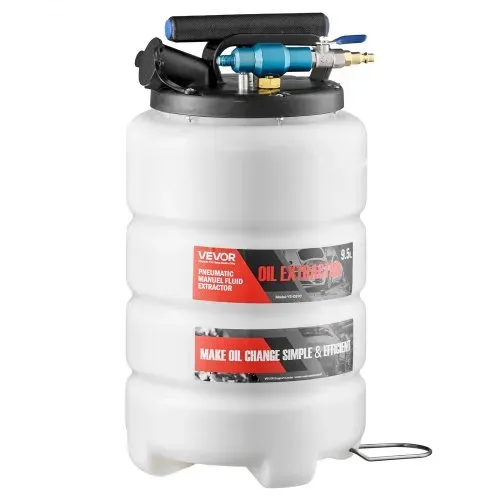 VEVOR Ölabsaugpumpe 9,5 L, Pneumatisch/Manuell, Transferpumpe mit Schlauch & drei Verlängerungsrohren, Ölwechselpumpe mit PE-Tank, Flüssigkeitsabsauger, Ölpumpe für Autos, Rasenmäher, Boote – Bild 10