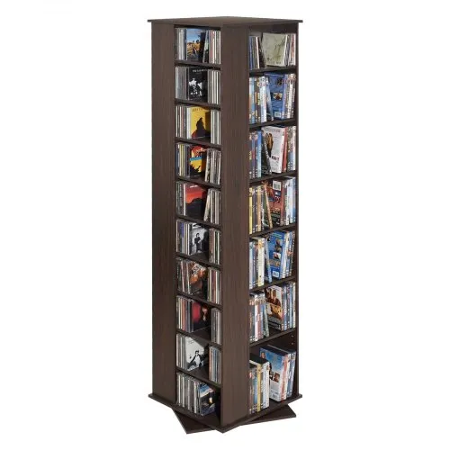 VEVOR Medienregal 475x475x1636 mm, CD-Turm, Drehbares Bücherregal mit 34 Fächern für CDs, DVDs, Bücher & Spiele-Discs, DVD-Ständer für Wohnzimmer, Homeoffice & Aufnahmeraum, Braun VEVOR Medienregal 475x475x1636 mm, CD-Turm, Drehbares Bücherregal mit 34 Fächern für CDs, DVDs, Bücher & Spiele-Discs, DVD-Ständer für Wohnzimmer, Homeoffice & Aufnahmeraum, Braun