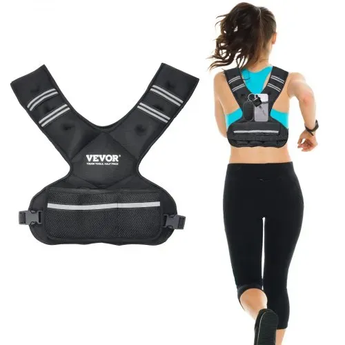 VEVOR verstellbare Gewichtsweste 9-14,5 kg, mit 6 Ironsand-Gewichten & reflektierendem Streifen, Körpergewichtswesten-Trainingsset für Männer & Frauen, Trainingsgerät für Krafttraining Laufen VEVOR verstellbare Gewichtsweste 9-14,5 kg, mit 6 Ironsand-Gewichten & reflektierendem Streifen, Körpergewichtswesten-Trainingsset für Männer & Frauen, Trainingsgerät für Krafttraining Laufen