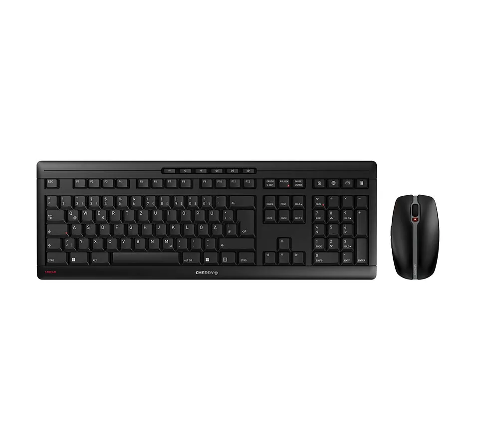 CHERRY Stream Desktop Recharge Tastatur Maus enthalten Universal RF Wireless QWERTZ Deutsch Schwarz CHERRY Stream Desktop Recharge Tastatur Maus enthalten Universal RF Wireless QWERTZ Deutsch Schwarz